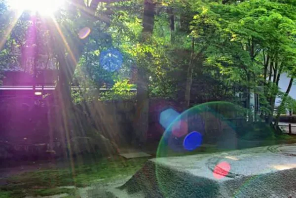 心霊写真のトリック：フラッシュで映る幽霊の顔やオーブや影はレンズフレア？